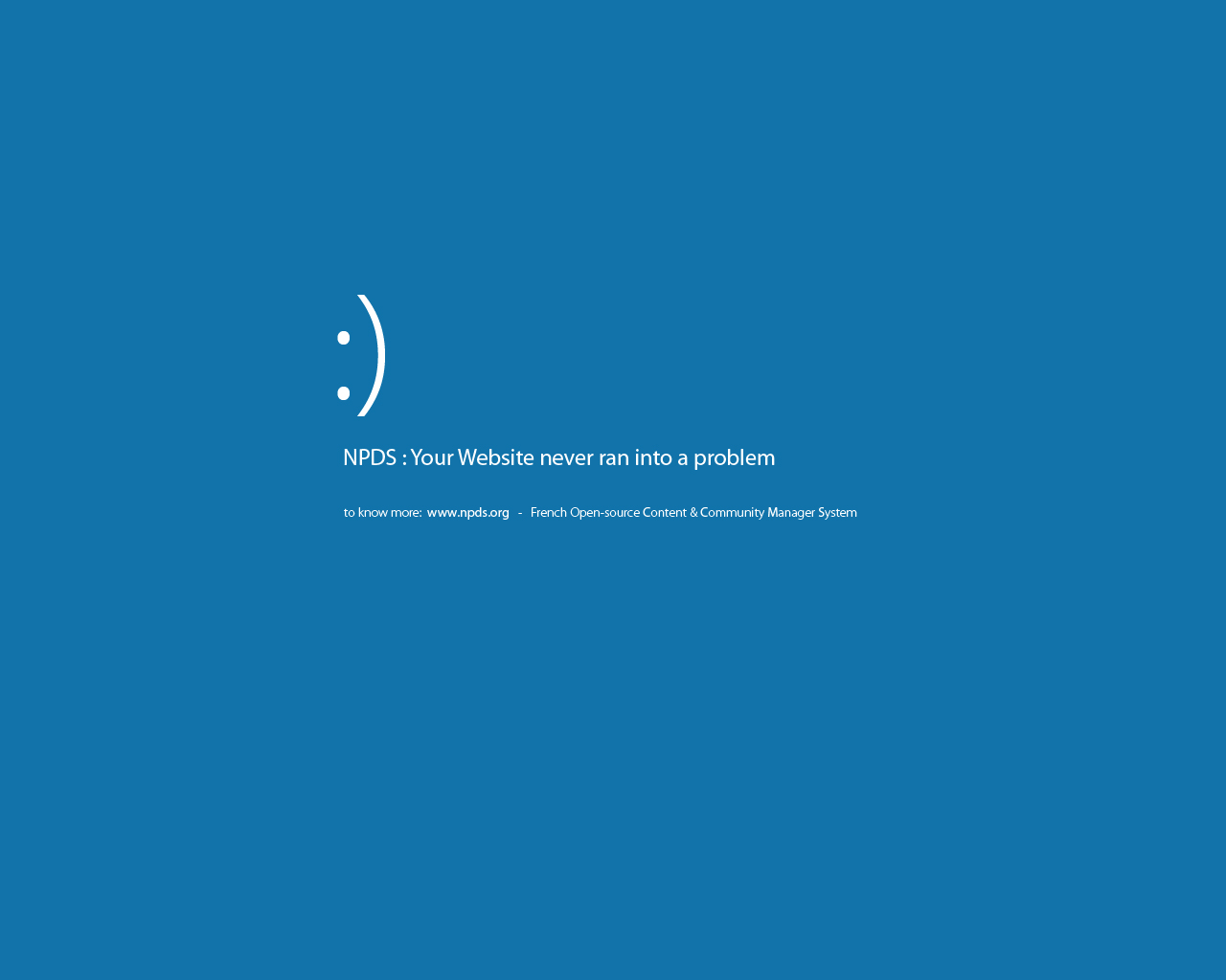 Ecran bleu Windows 8 - NPDS